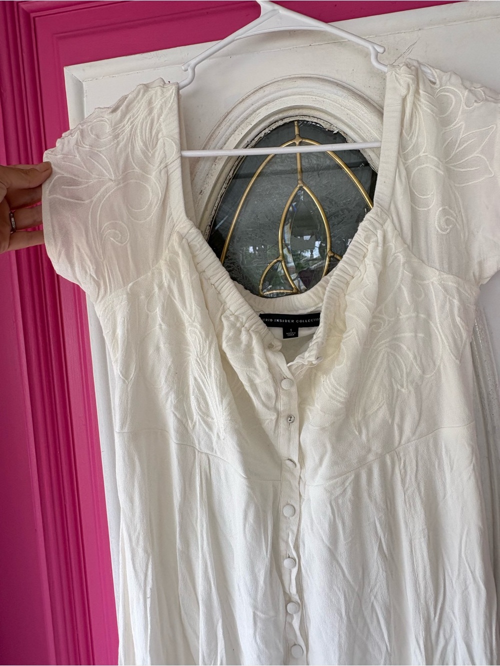 torrid Ivory Button-Front Maxi Dress - Picture 11 of 12